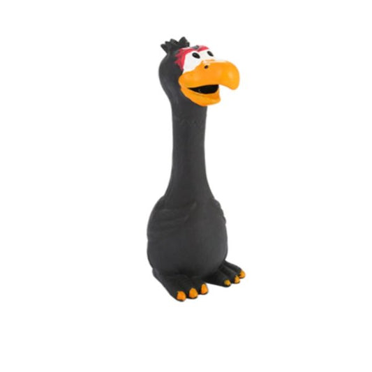Squeaky Chicken Dog Toy Black