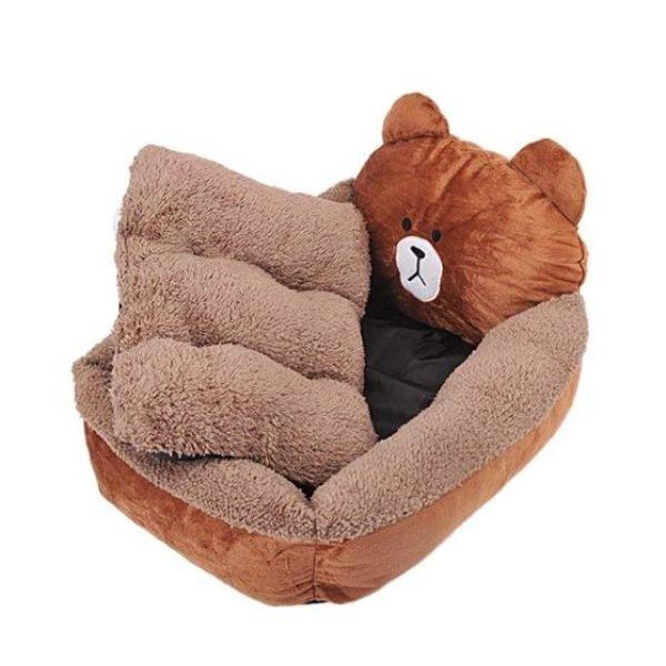 Bear face dog bed
