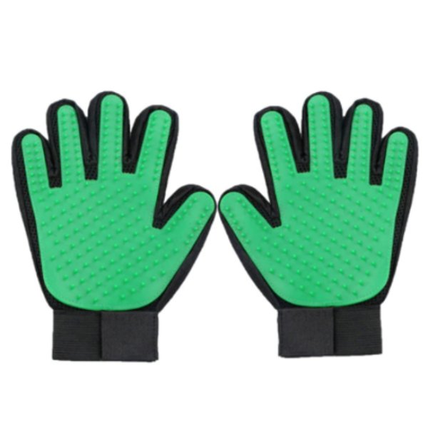 Dog Grooming Gloves Green