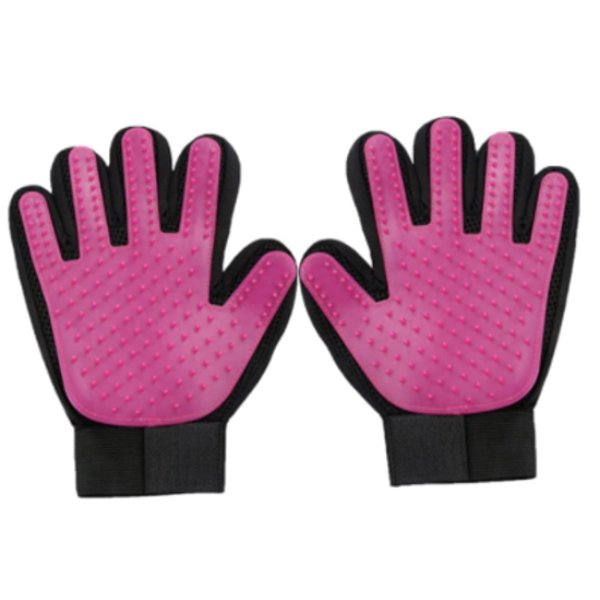 Dog Grooming Gloves Pink