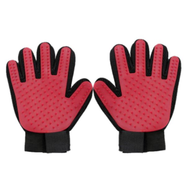 Dog Grooming Gloves Red