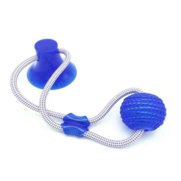Interactive Rubber Ball Dog Toy Blue